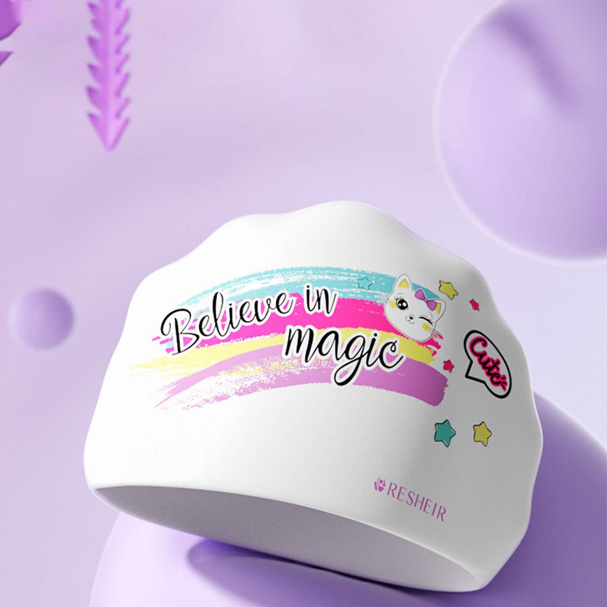 Womens Silicone Swim Cap Long Hair Waterproof