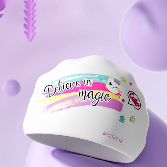 Womens Silicone Swim Cap Long Hair Waterproof