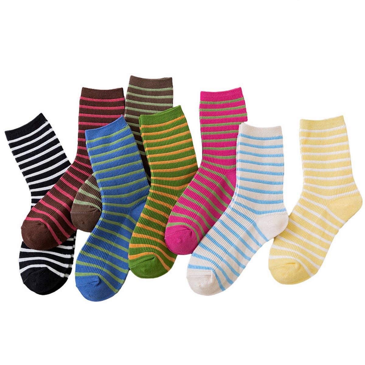 WOMEN NEW STRIPED CUTE BREATHABLE PILE SOCKS