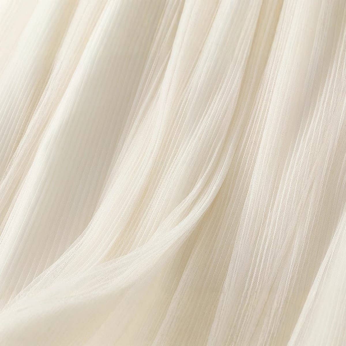 3D Floral Tulle High-Waist A-Line Maxi Skirt_CWBMS0373