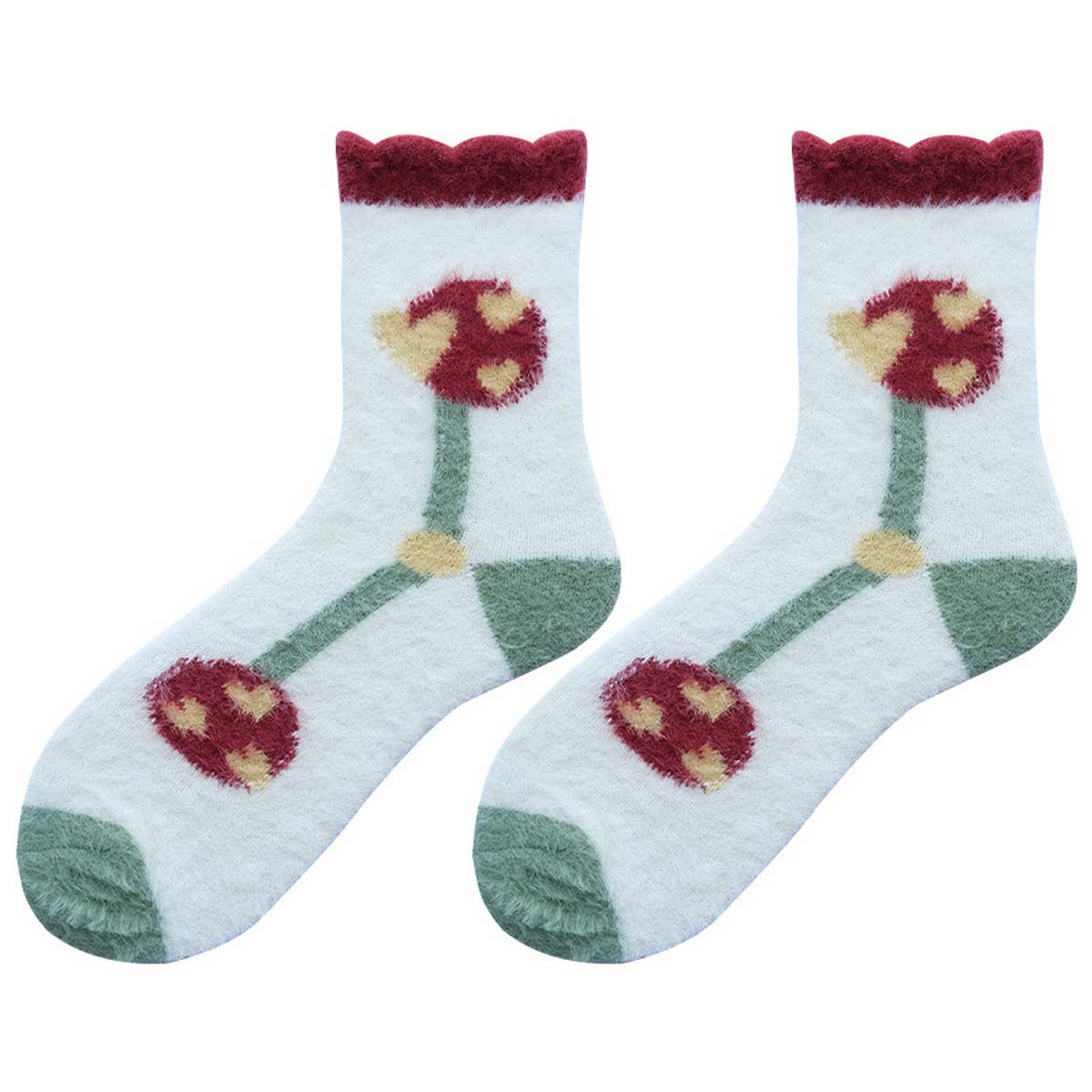 CUTE CARTOON THICK WARM MID-TUBE SOCKS