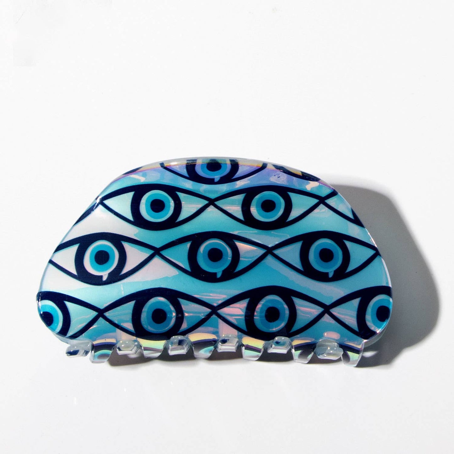 Blue Eye Print Hair Claw - Creative French Style_CWAHA0315