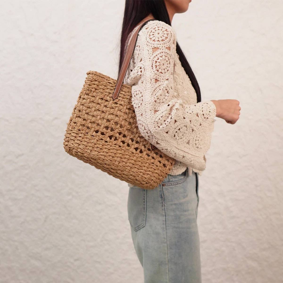 HIGH-END STYLISH LARGE-CAPACITY HAND-WOVEN BAG_CWAB4714
