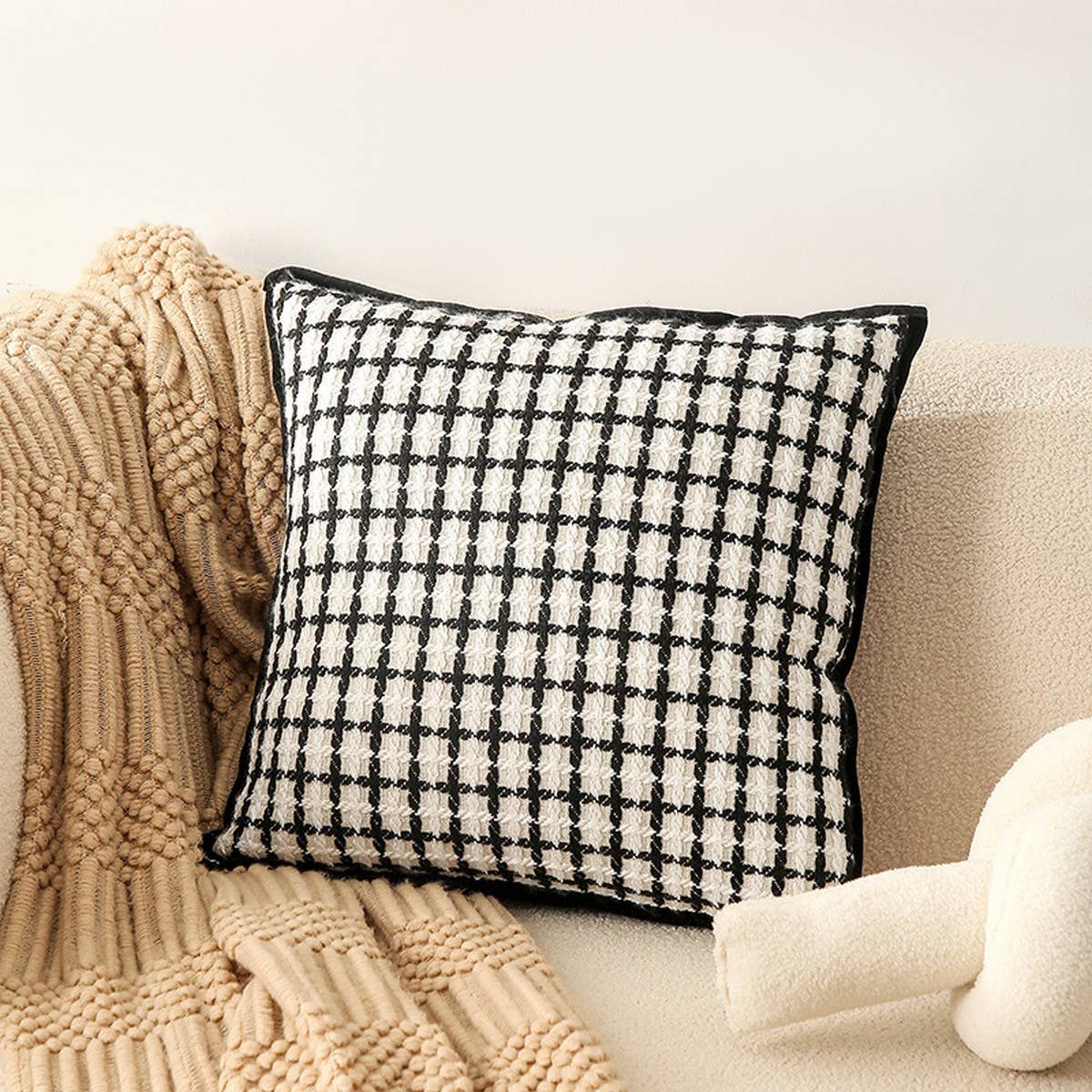 Luxury Plush Pillow Cover for Sofa & Bed Decor