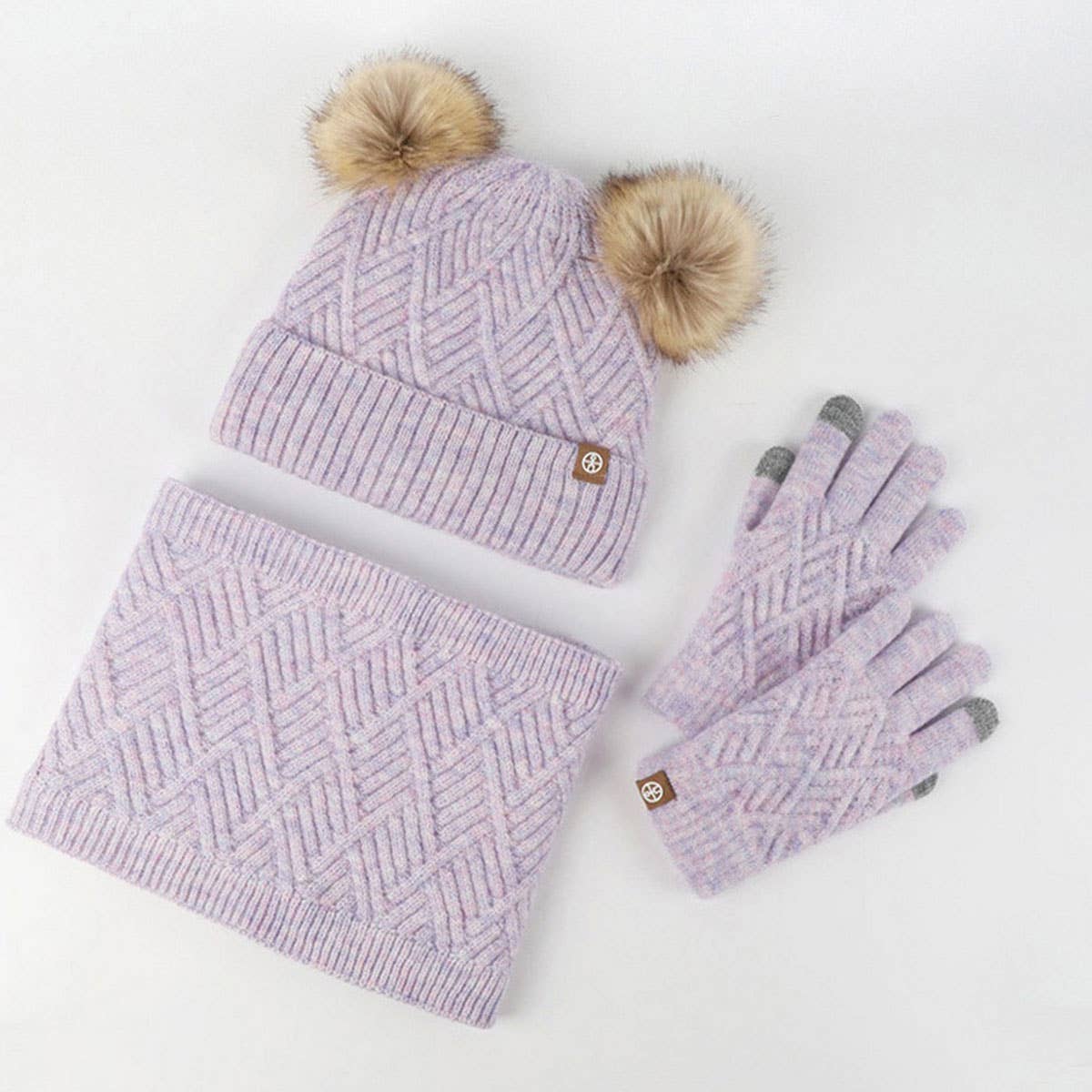 CHILDREN'S WOOL WARM KNITTED THREE-PIECE SUIT