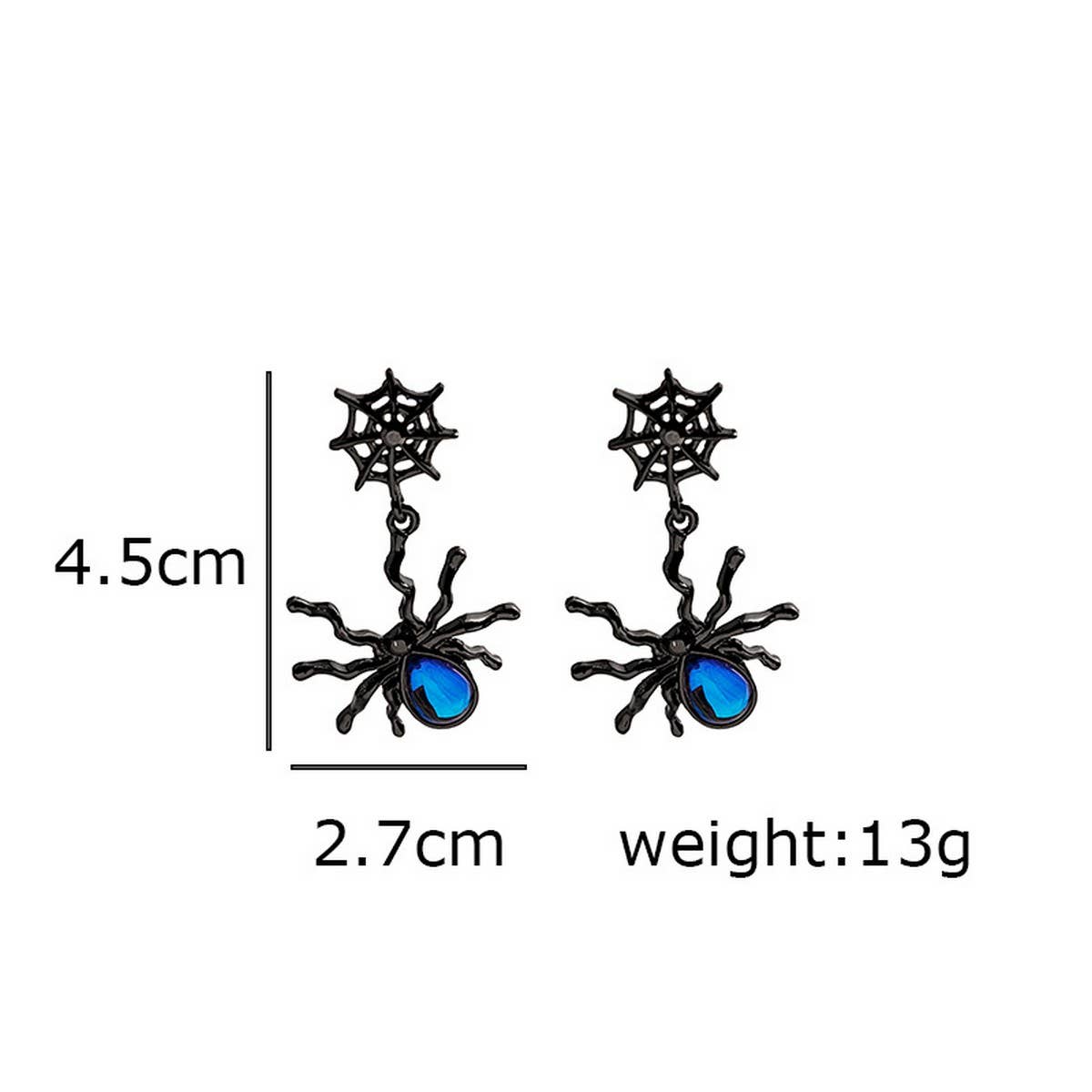 SWEET AND COOL DARK SPIDER PERSONALITY EARRINGS