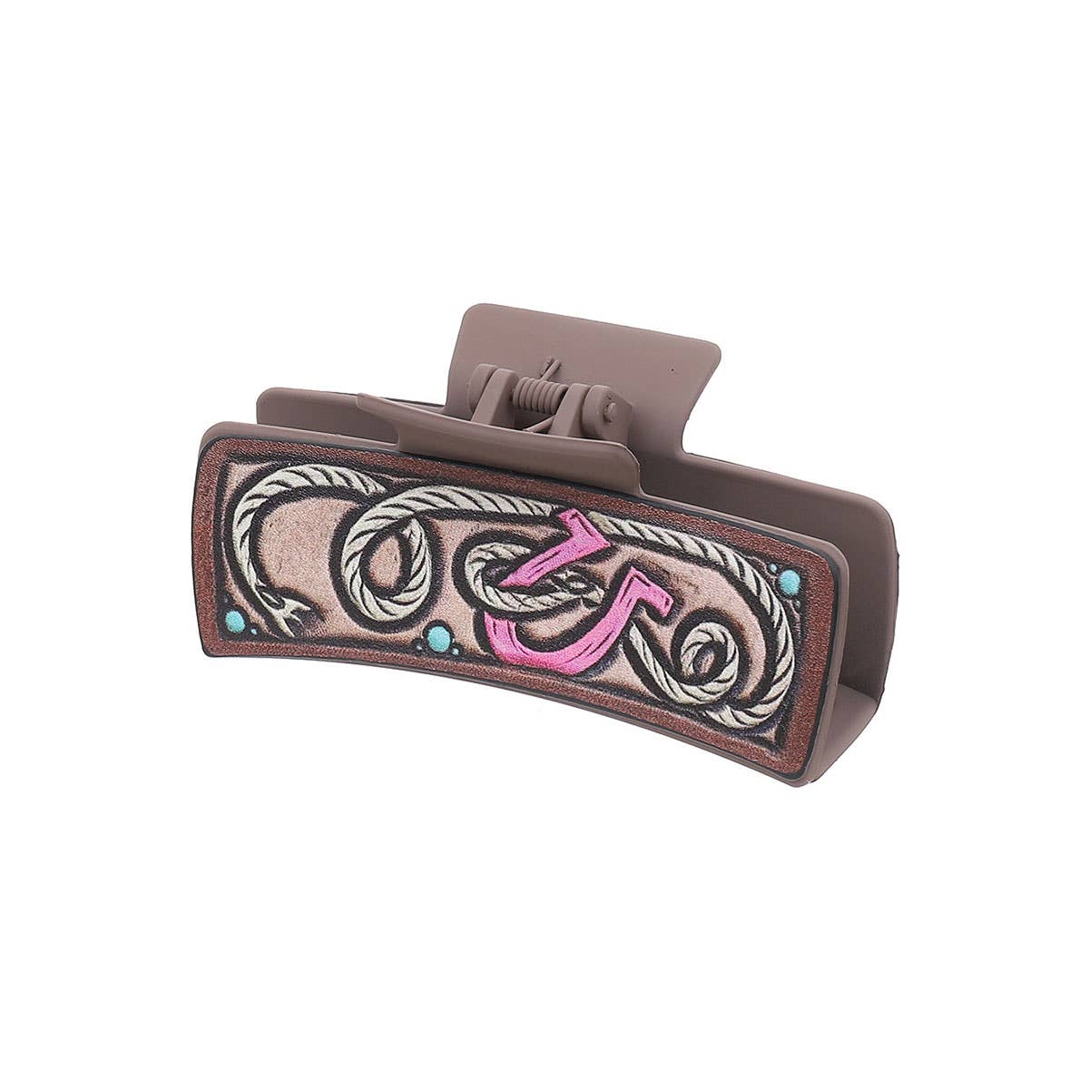 Western Cactus Sunflower Hair Claw - Cowgirl Style