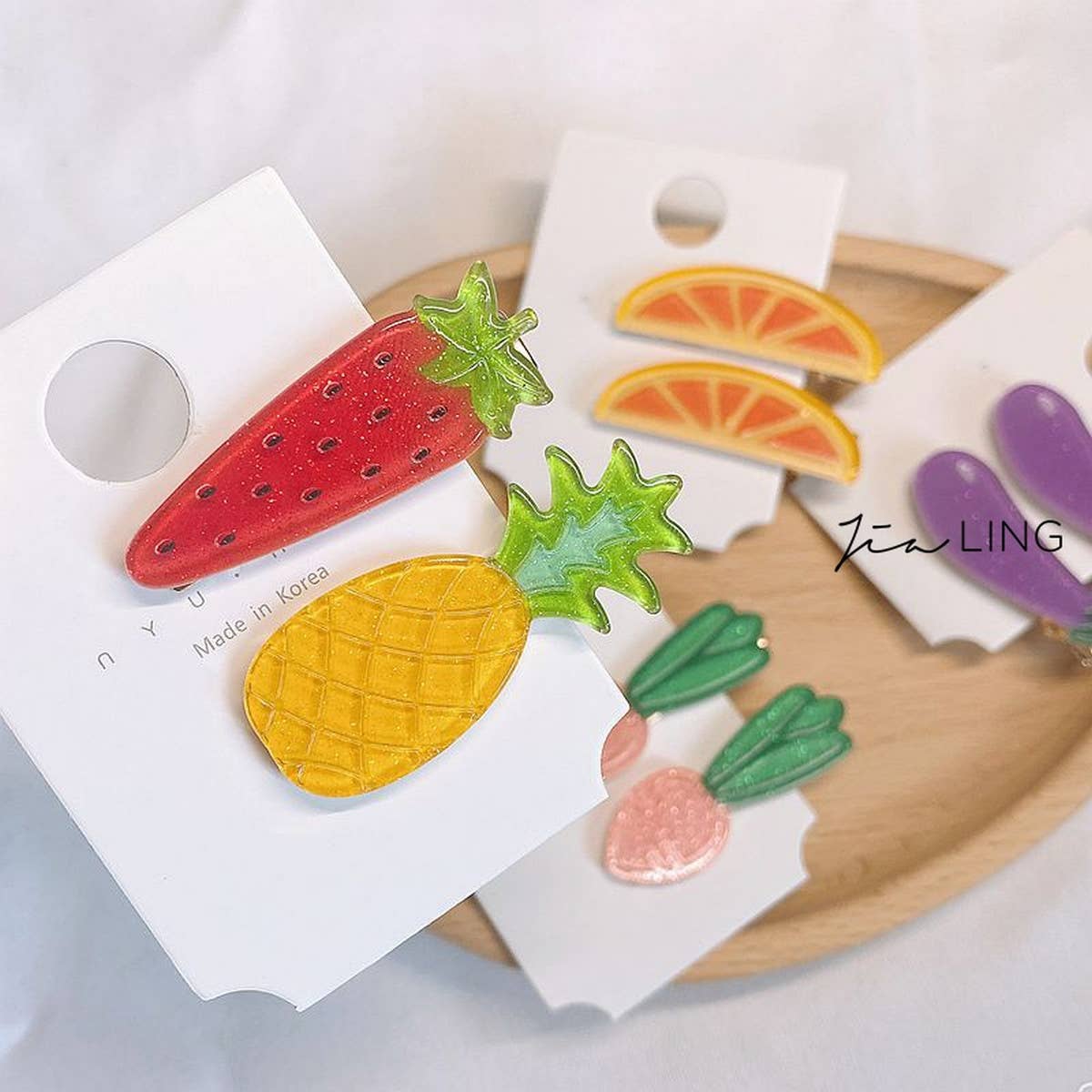 CHILDREN'S WATERMELON CARROT HAIR CLIP