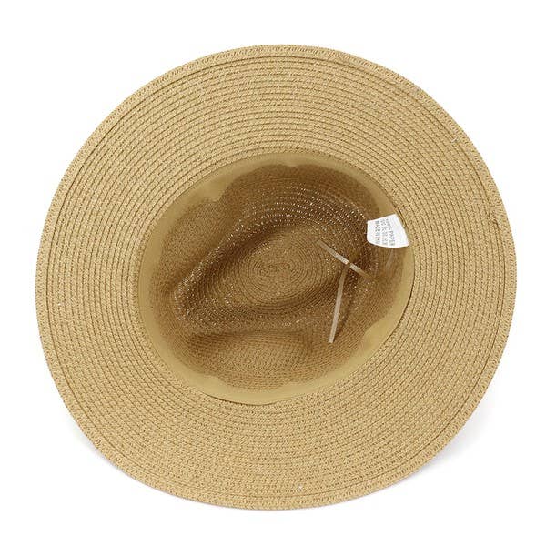BEACH SUMMER CASUAL STRAW PANAMA HAT_CWAH059-B20223