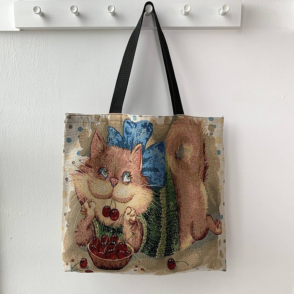 TOTE BAGS CANVAS WITH VINTAGE PRINTS_CWAB2063