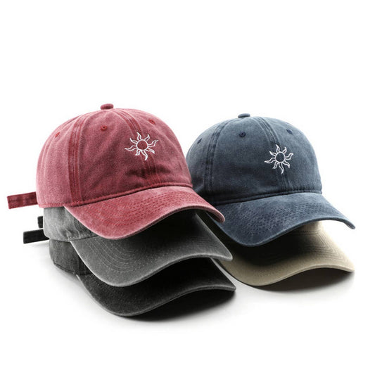 CWAH3240_SUNFLOWER EMBROIDERED BASEBALL CAP