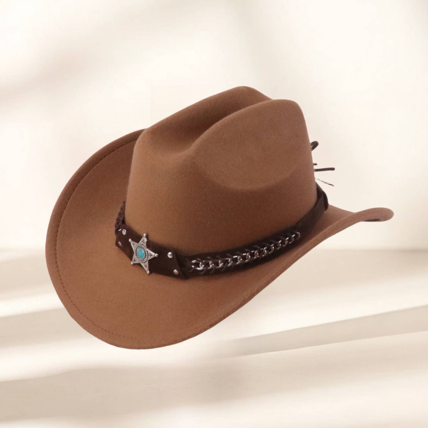 Star Decor Western Cowboy Felt Sun Hat_CWAH3650