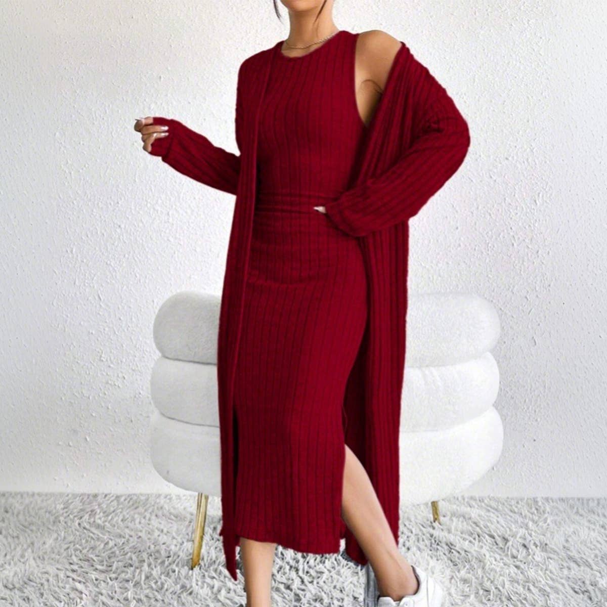 LAZY SIMPLE FASHION SUIT DRESS COAT TWO-PIECE SET