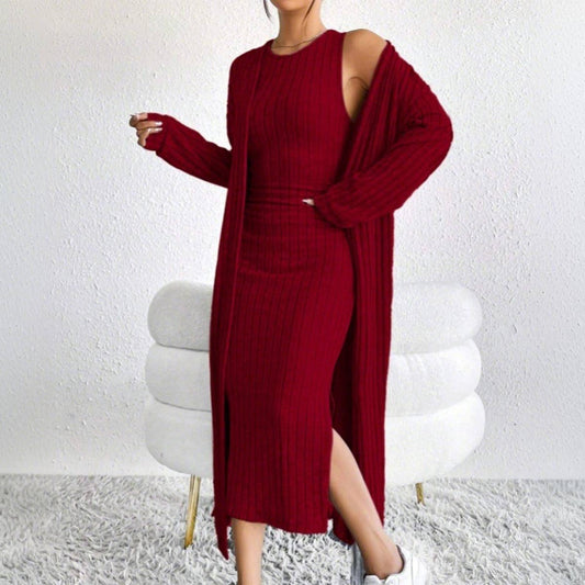 LAZY SIMPLE FASHION SUIT DRESS COAT TWO-PIECE SET