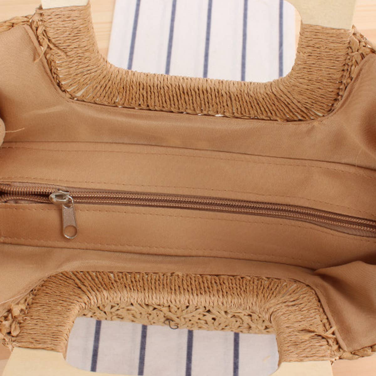 FAN FLOWER PORTABLE HOLLOW STRAW BAG_CWAB2121