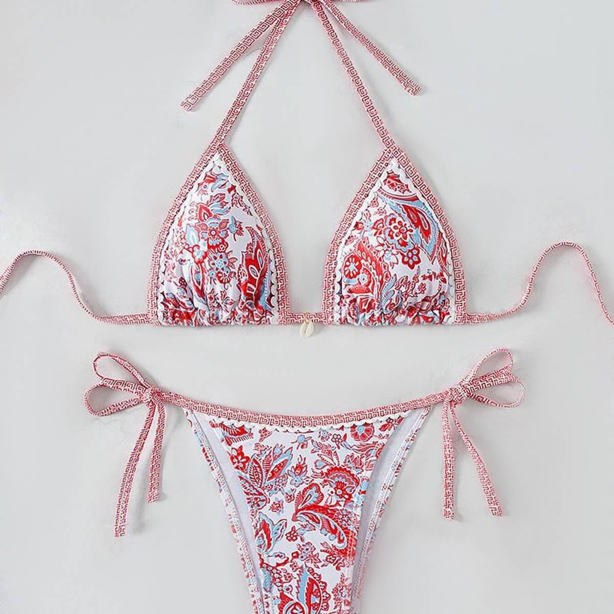 PAISLEY PRINT BIKINI SET - TIE SIDE SWIMSUIT_CWMW0918