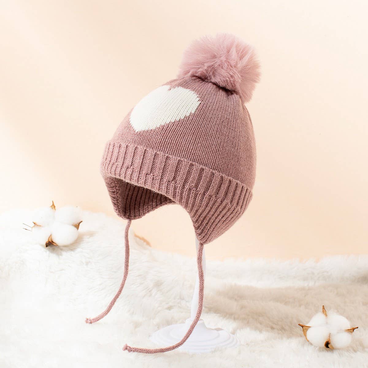 2024 NEW EAR PROTECTION LOVE BABY KNITTED HAT_CWAH1747