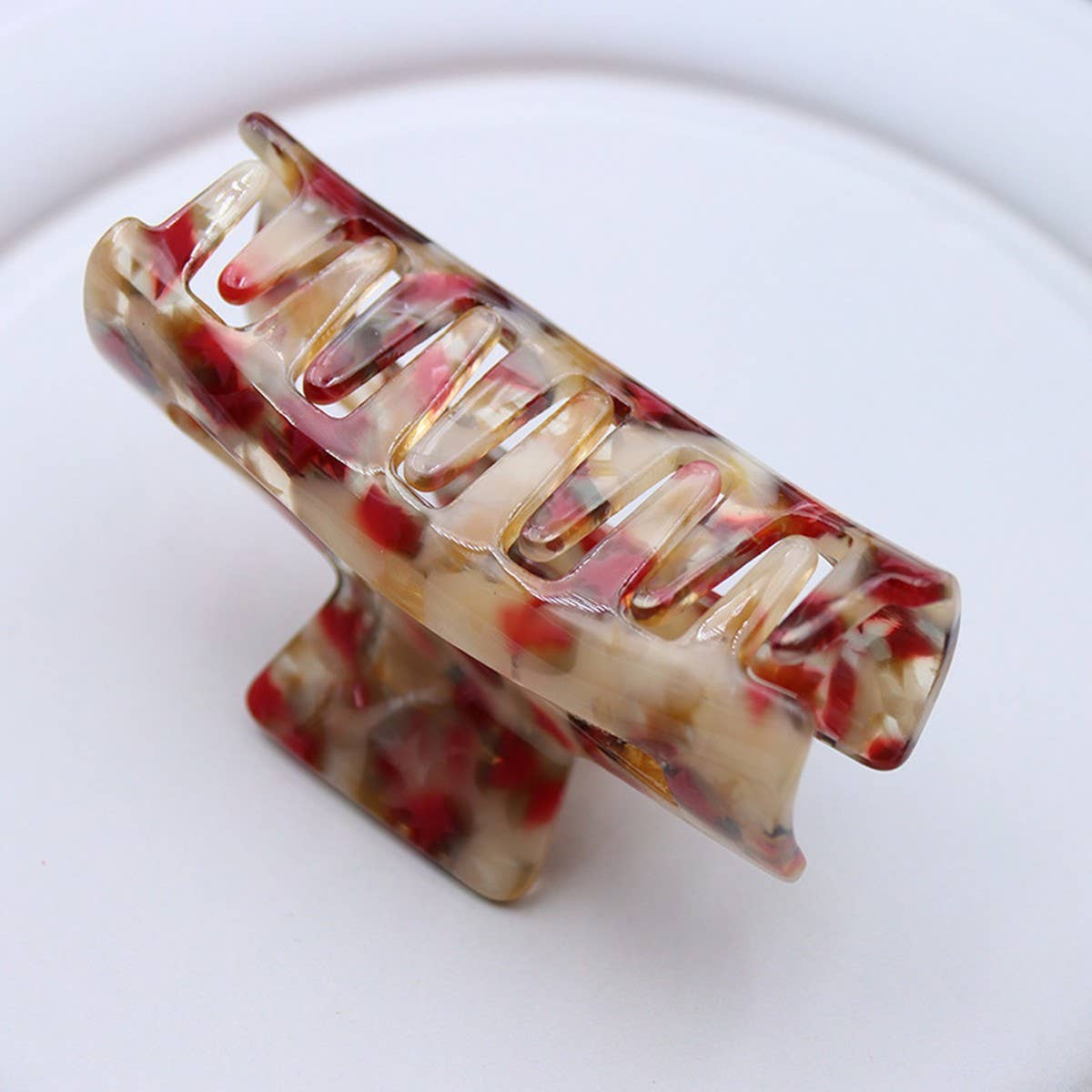 8cm hollow square hairpin, student shark clip_CWAHA2616