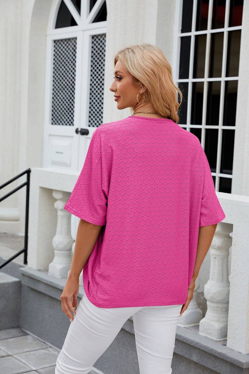 CWOCAS0036_SOLID COLOR CIRCLE SHORT SLEEVE CARDIGAN