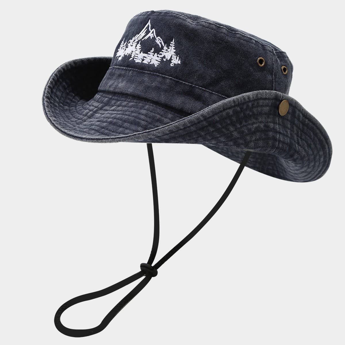 Vintage Wide Brim Sun Hat for Hiking & Camping_CWAH3887