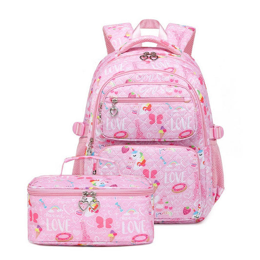 Backpacks for School, Rainbow 2-Piece Set Girls_CWAB5473