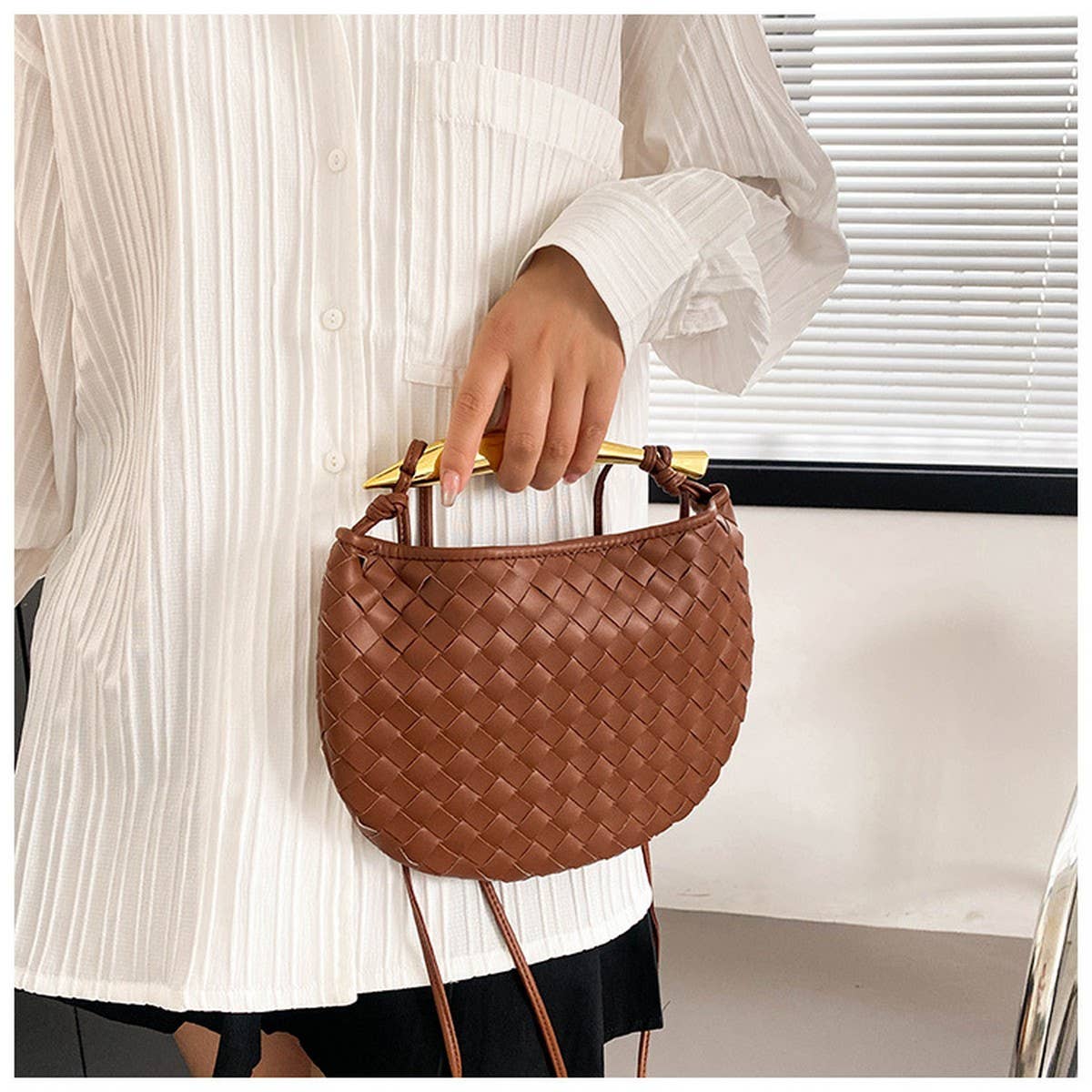 BRAID CROSSBODY BAG SARDINE BAG WOVEN HANDBAG_CWAB1911