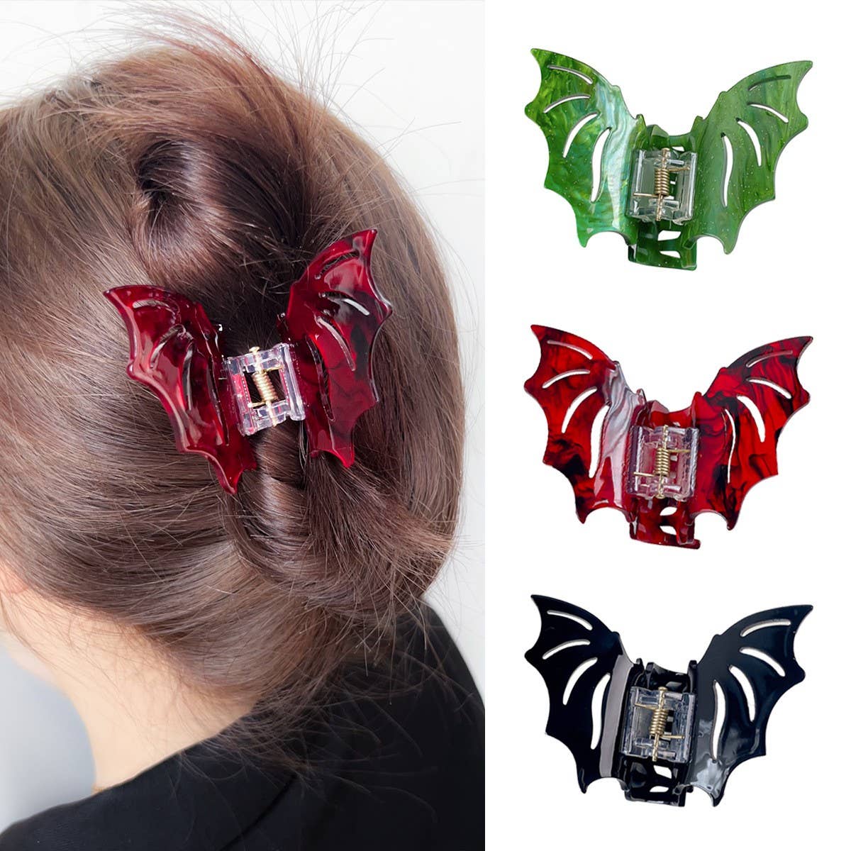 Halloween Bat Wing Gothic Hair Clip for Ladies_CWAHA1444