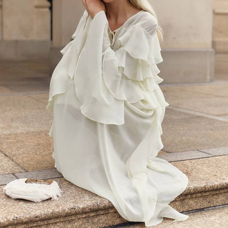 Layered design sense,elegant refined cake dress