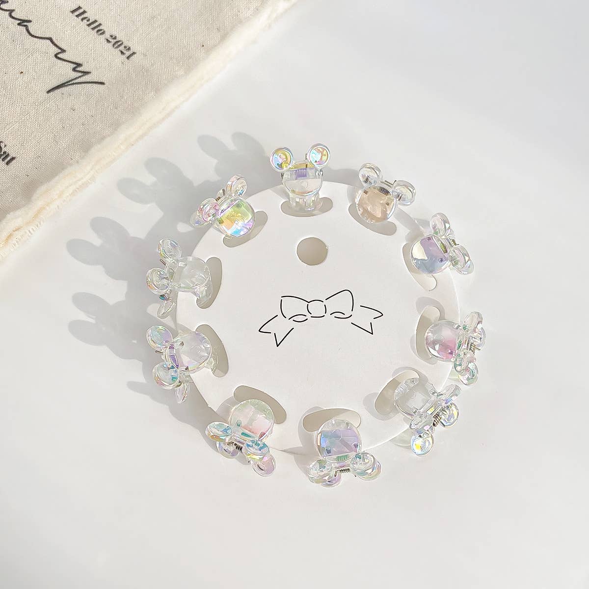 Children's mini 10-piece set of colorful hairpins