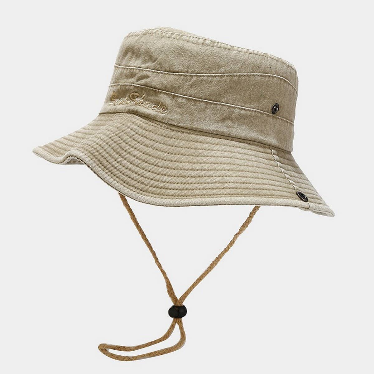 Washed Cotton Wide Brim Sun Hat for Hiking_CWAH3824