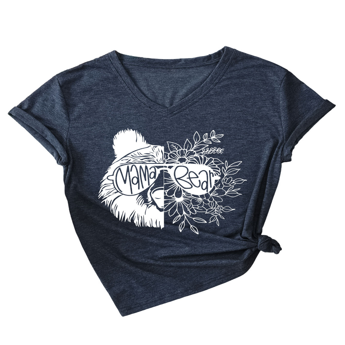 Trendy V-neck Short Sleeve Shirt for Women