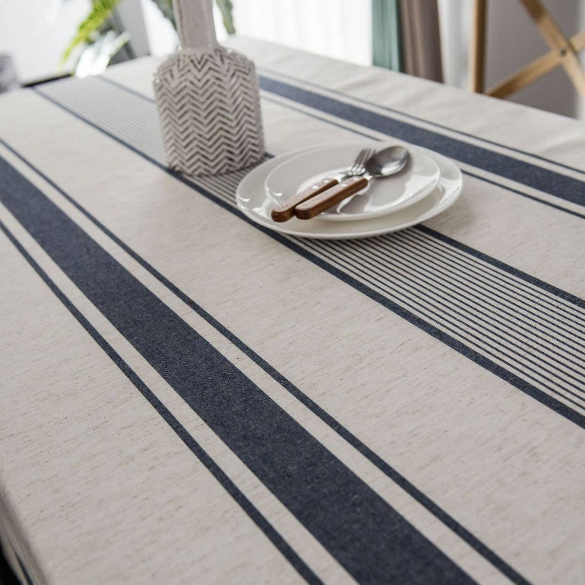 GEOMETRIC STRIPED TABLECLOTH PRINTED TABLECLOTH