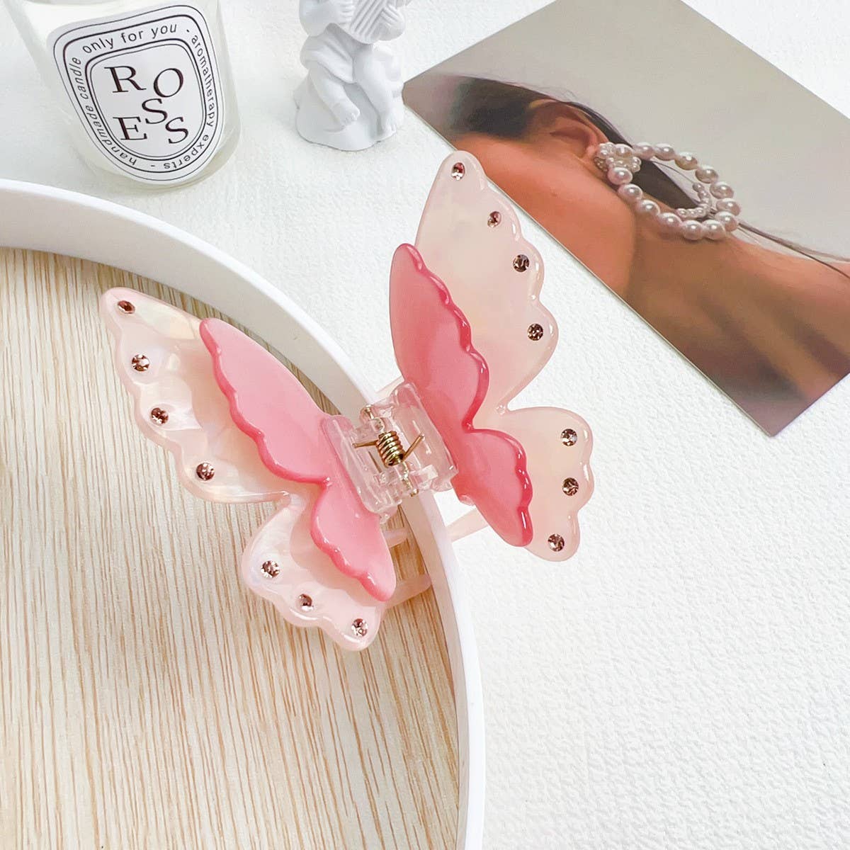 Double Layer Acrylic Butterfly Hair Claw Clip_CWAHA1487