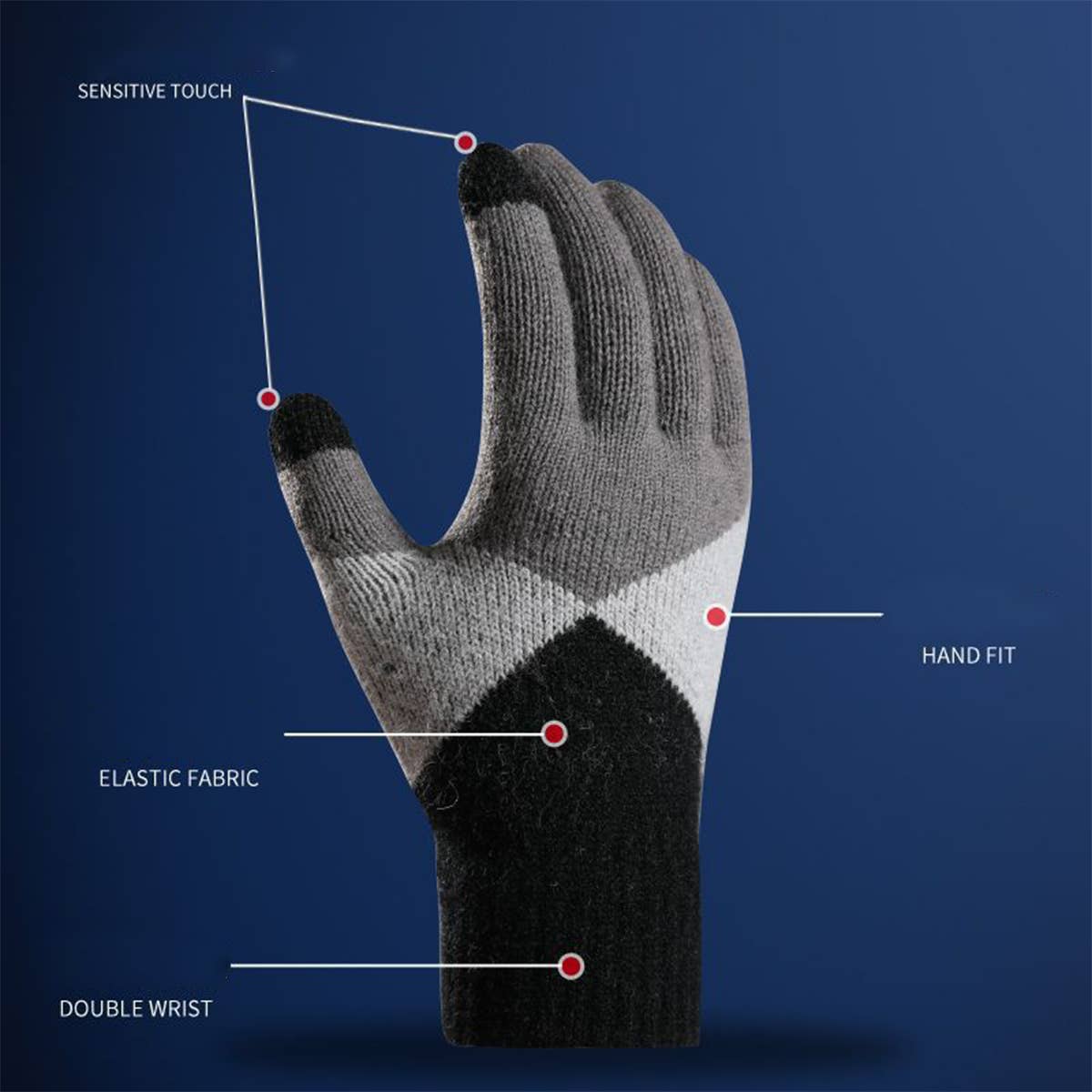 SIMPLE TOUCH-SCREEN WARM KNITTED GLOVES_CWAG0032