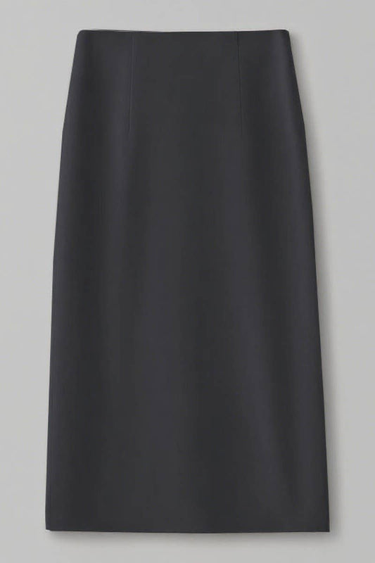 CWBLS00689_SPRING AND AUTUMN SLIT HIGH WAIST A-LINE SKIRT