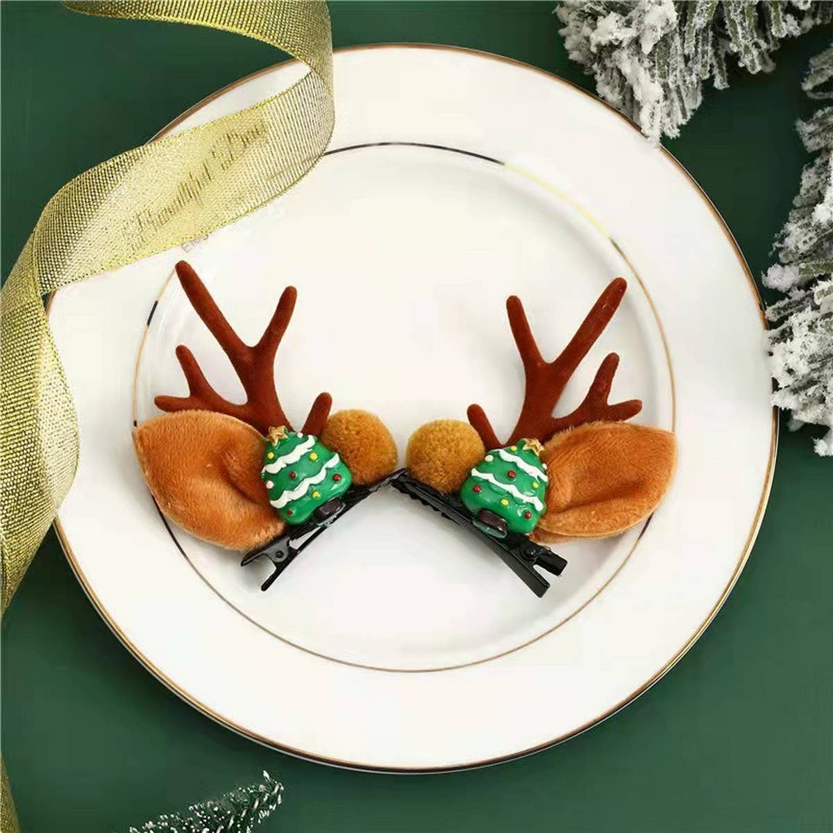 CHRISTMAS CUTE ELK HORN HAIRPIN HAIR ACCESSORIES