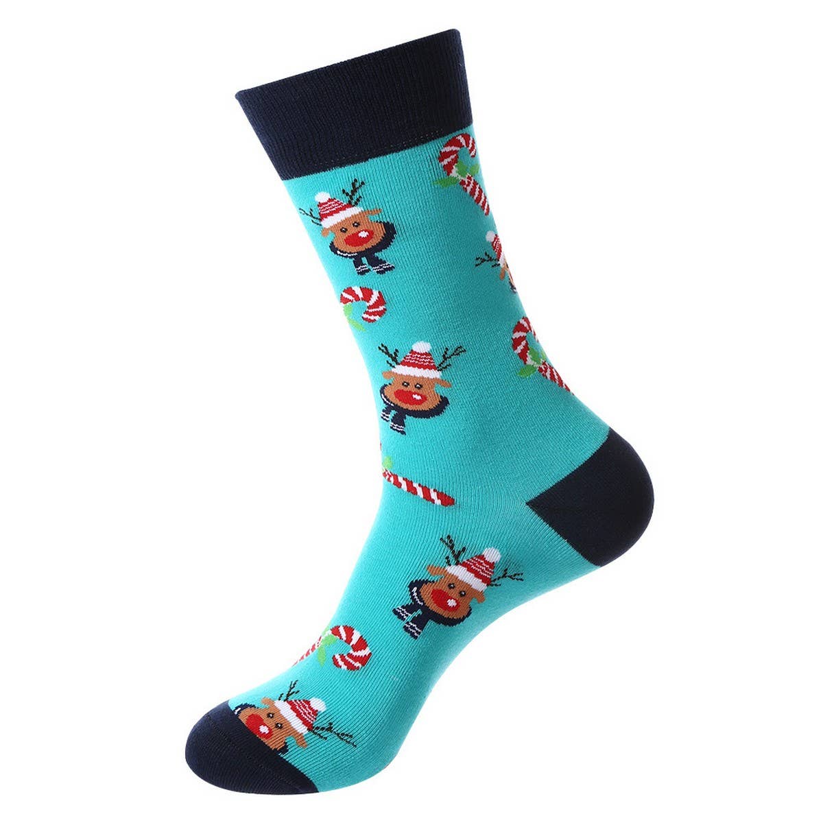 CHRISTMAS ELK SNOWMAN MIDDLE TUBE COTTON SOCKS