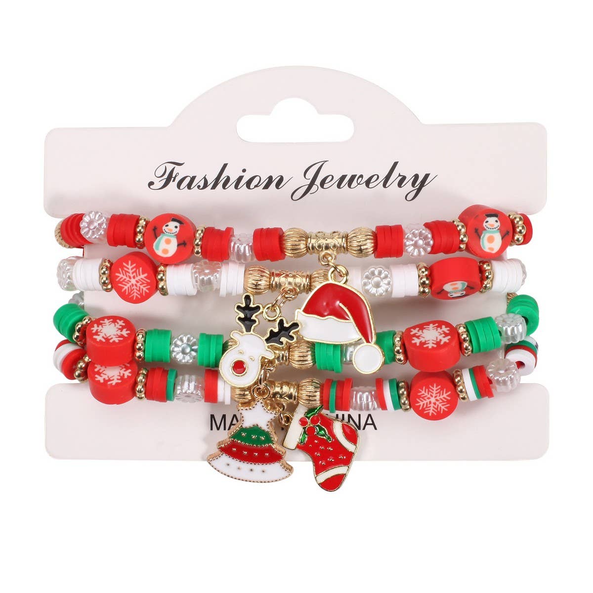 CWMM10453_CHRISTMAS ADJUSTABLE WOVEN CHARM BRACELET GIFT
