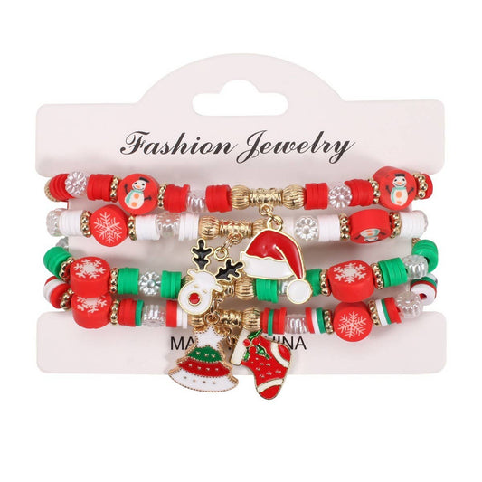 CWMM10453_CHRISTMAS ADJUSTABLE WOVEN CHARM BRACELET GIFT
