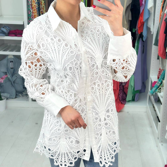 LACE CUTOUT SHIRTS GO WITH COMMUTER SHIRTS