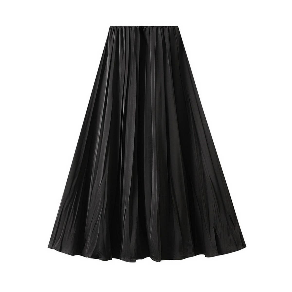 FLOWING PLEATED A-LINE SKIRT WITH WIDE SWING
