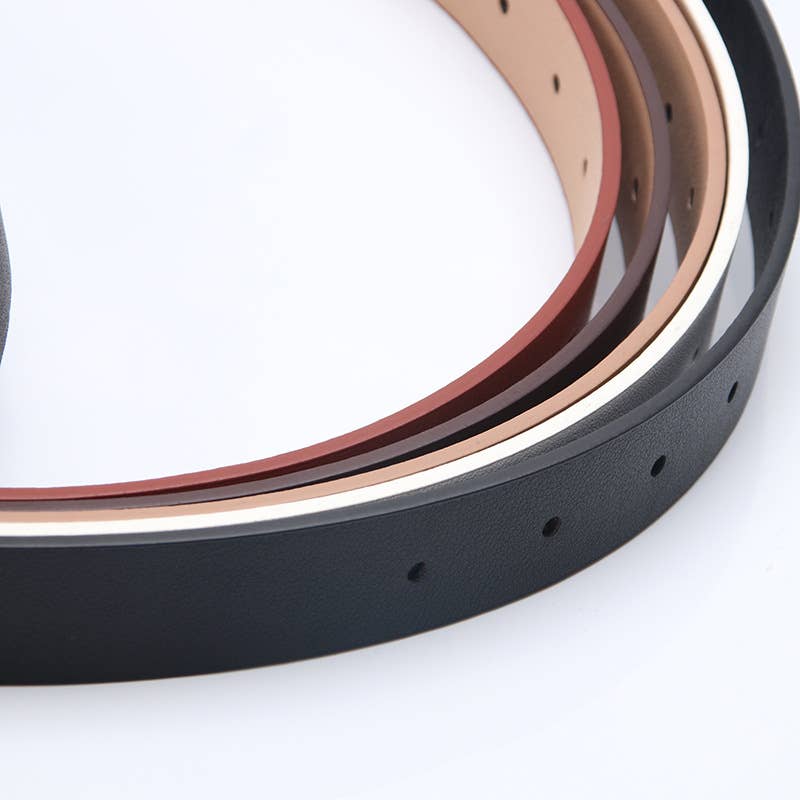 Fashion versatile personalized round-buckle belt