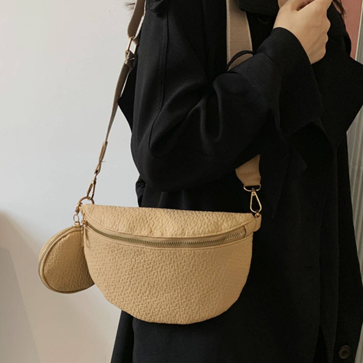 CASUAL,SIMPLE PURSE PENDANT FANNY BELT BAG_CWAB0949