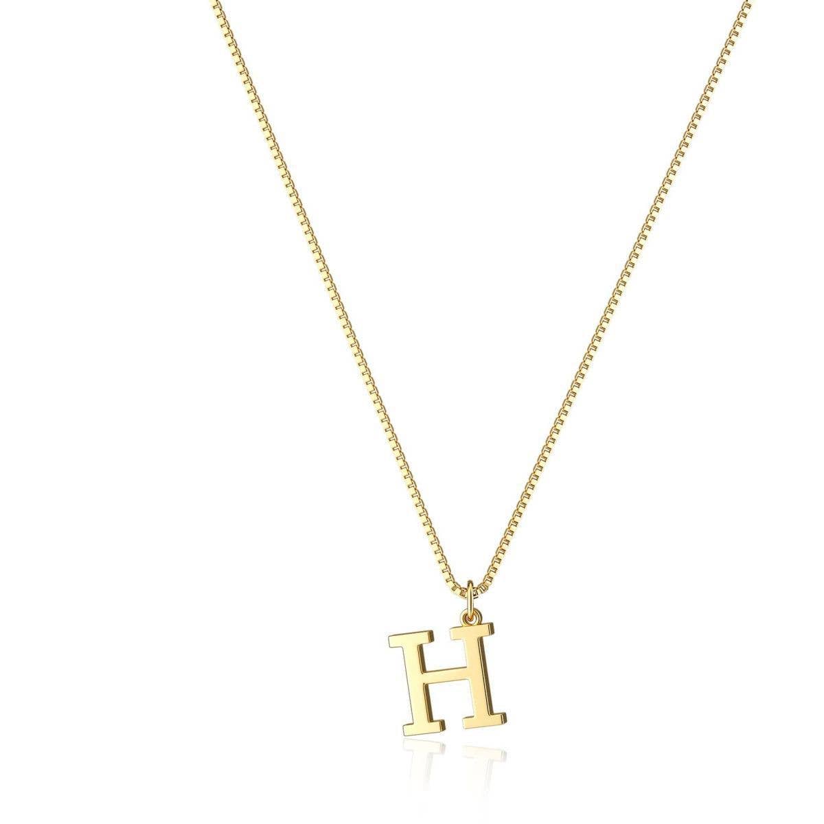 Simple and fashionable glossy 26-letter necklace