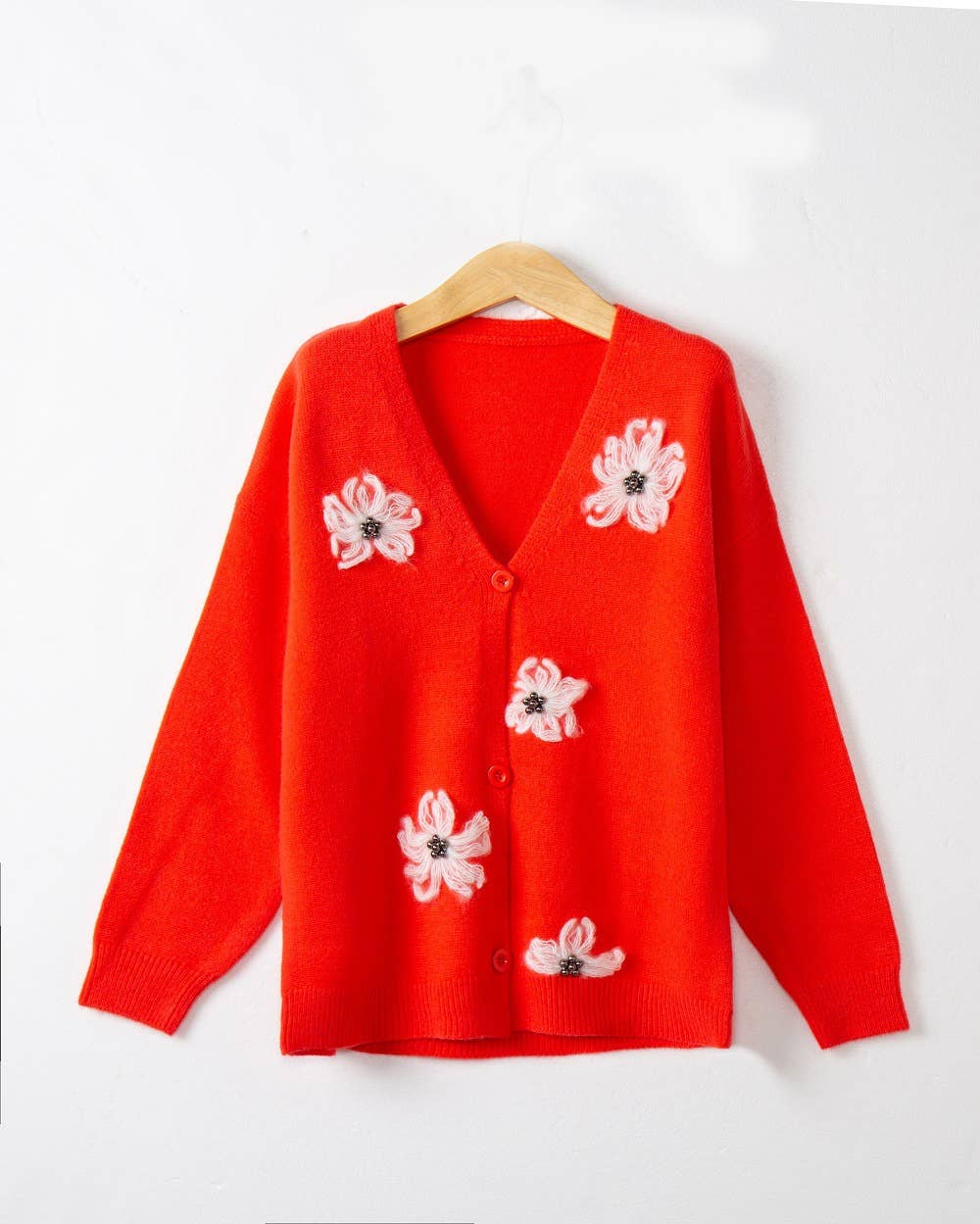 LONG SLEEVE EMBROIDERED LOOSE FASHION CARDIGAN