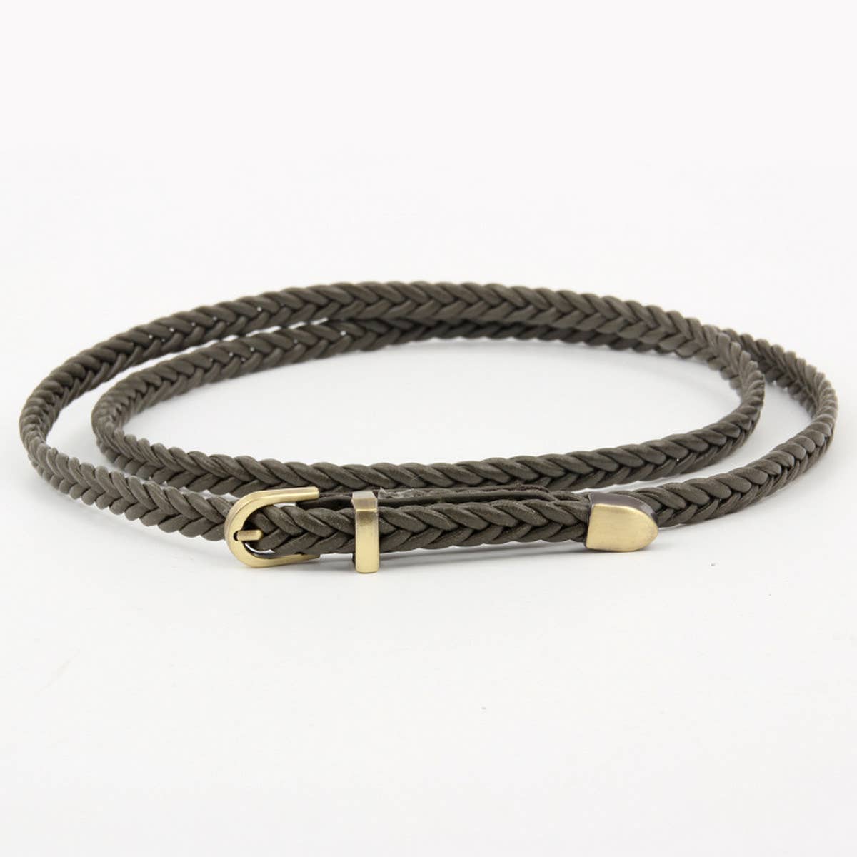 CWABE0875_VINTAGE HAND-WOVEN PIN BUCKLE BELT