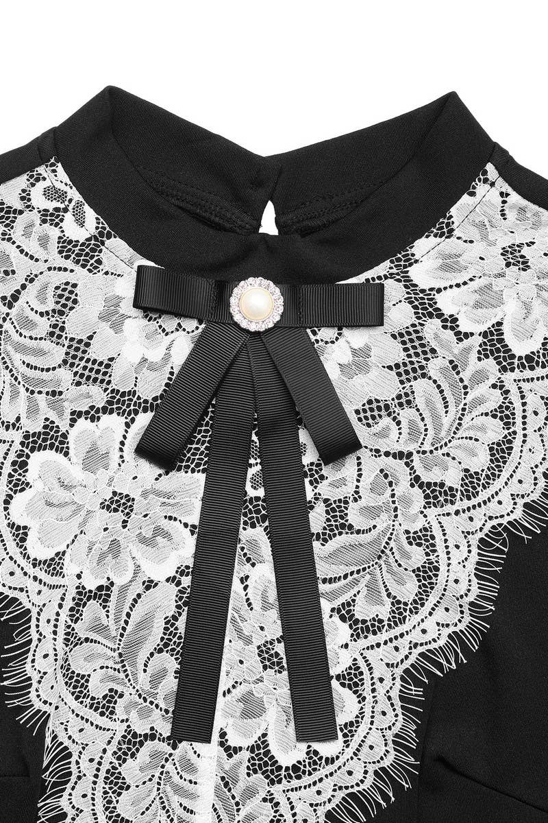 CWDSD8739_LACE PATCHWORK VINTAGE ELEGANT PARTY DRESS