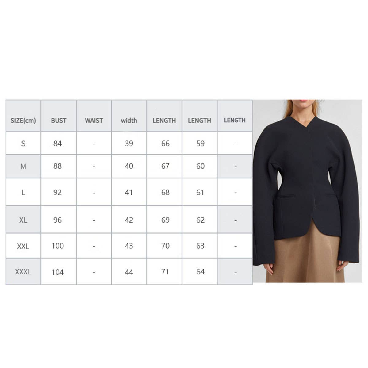 Elegant solid color lapel micro-sleeve coat