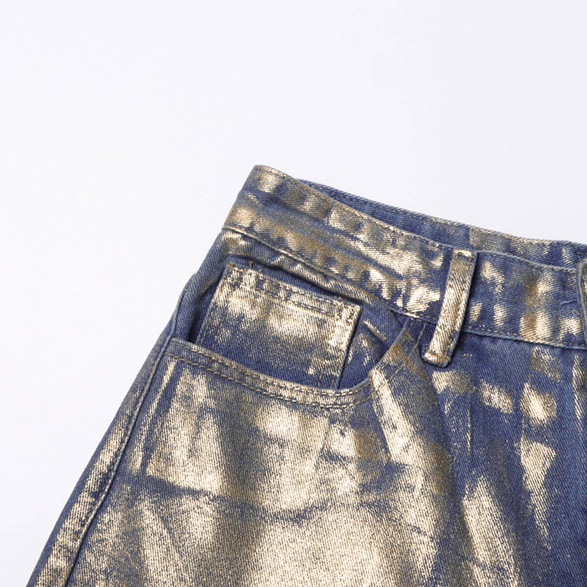 MID RISE STRAIGHT SPRAY PAINTED GRADIENT JEANS