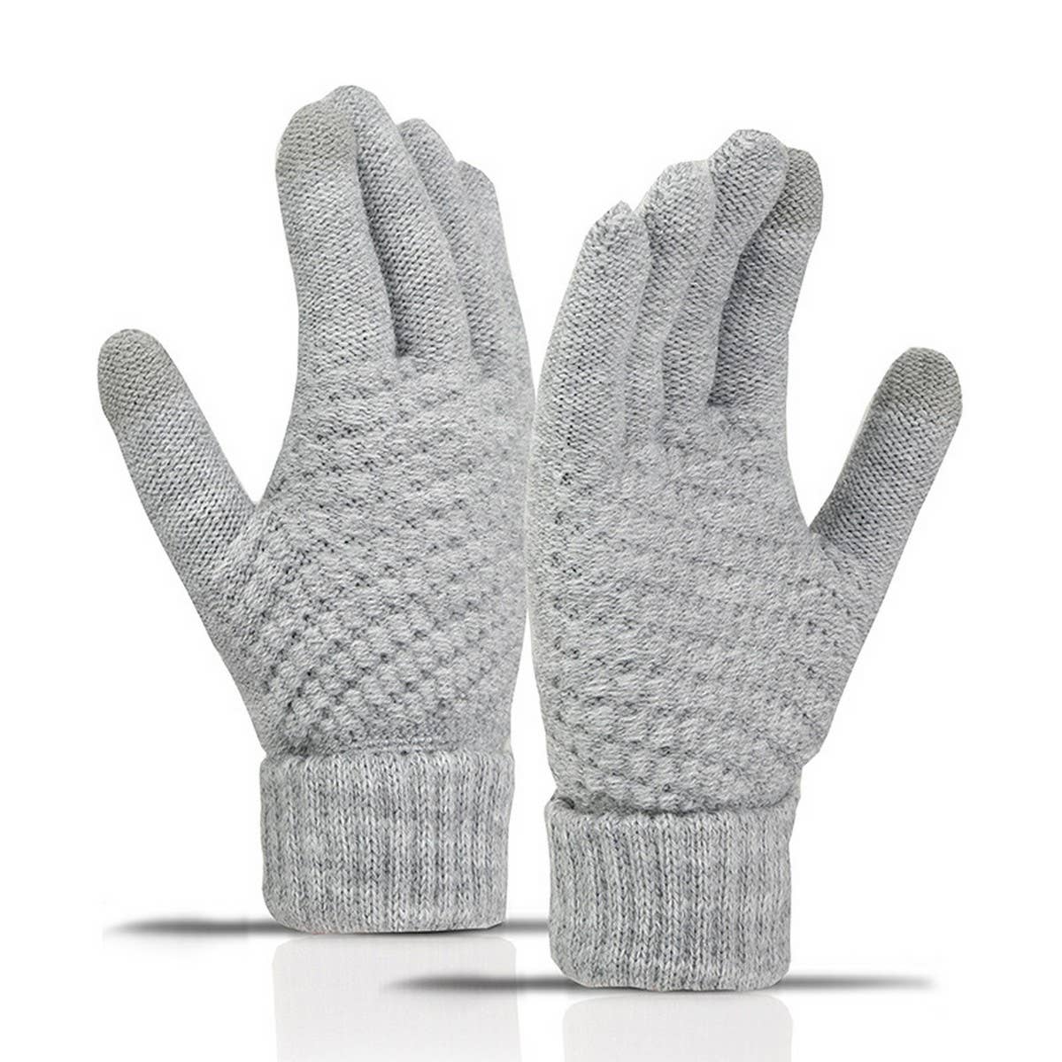 CWAG00544_WOMEN CUTE WINTER KNIT TOUCHSCREEN GLOVES